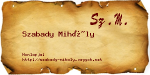 Szabady Mihály névjegykártya